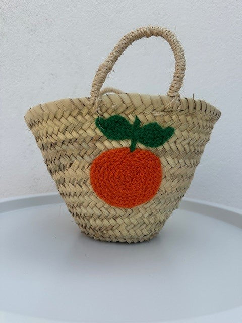 PETIT PANIER BRODE CERISES