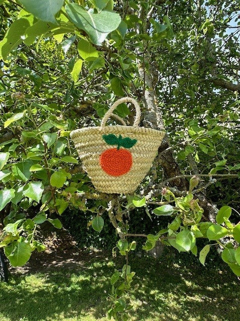 PETIT PANIER BRODE CERISES